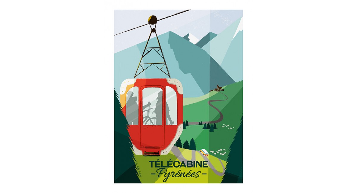 Affiche La Télécabine en été